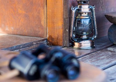 Petroleumlampe auf Floß